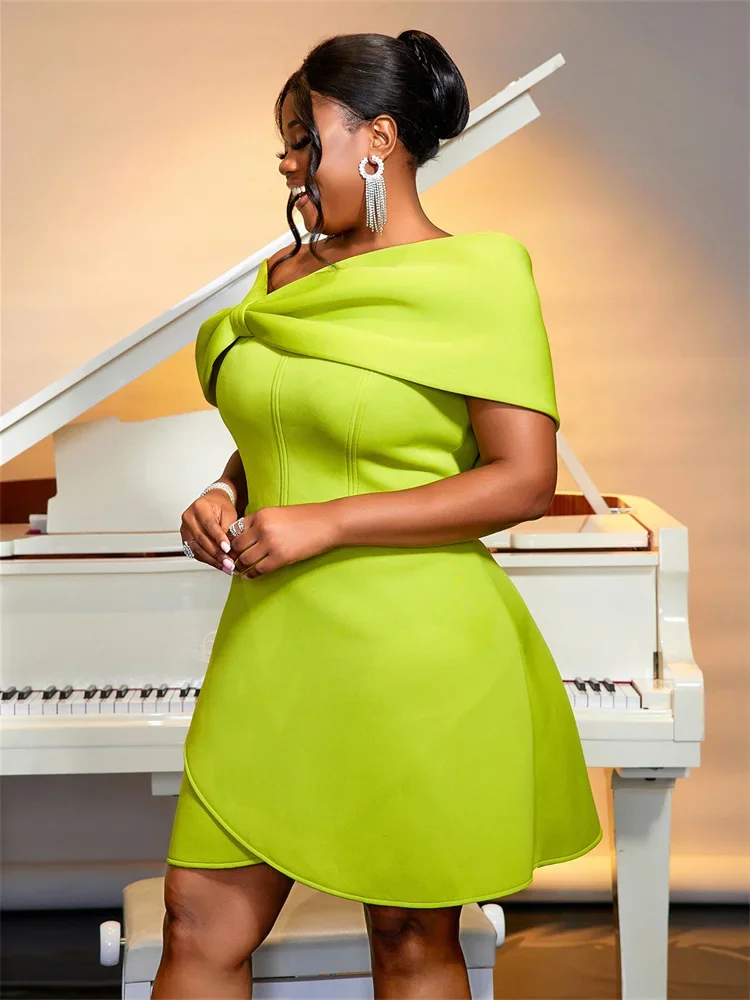 Wmstar Women Plus Size Dress Summer Large Size Elegant Short Sleeve Solid Color Sexy Stretchy Casual Dresses Sundress Clothing