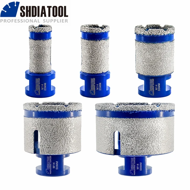 SHDIATOOL 1pc diamant forage doigt fraises 20/25/35/50/68mm façonnage meulage carreaux de céramique granit agrandir trou biseauté scie 1