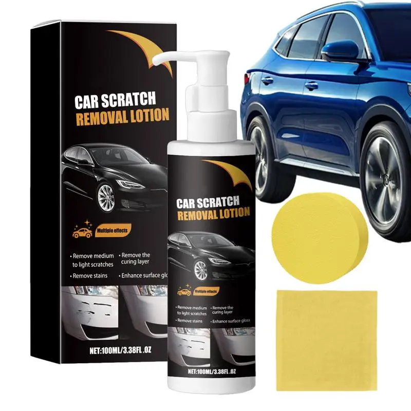 

Car Scratch Remover Car Paint Scratch Repair Car Cleaning Supplies with Sponge and Towel Waxing and Polishing Care Agent for