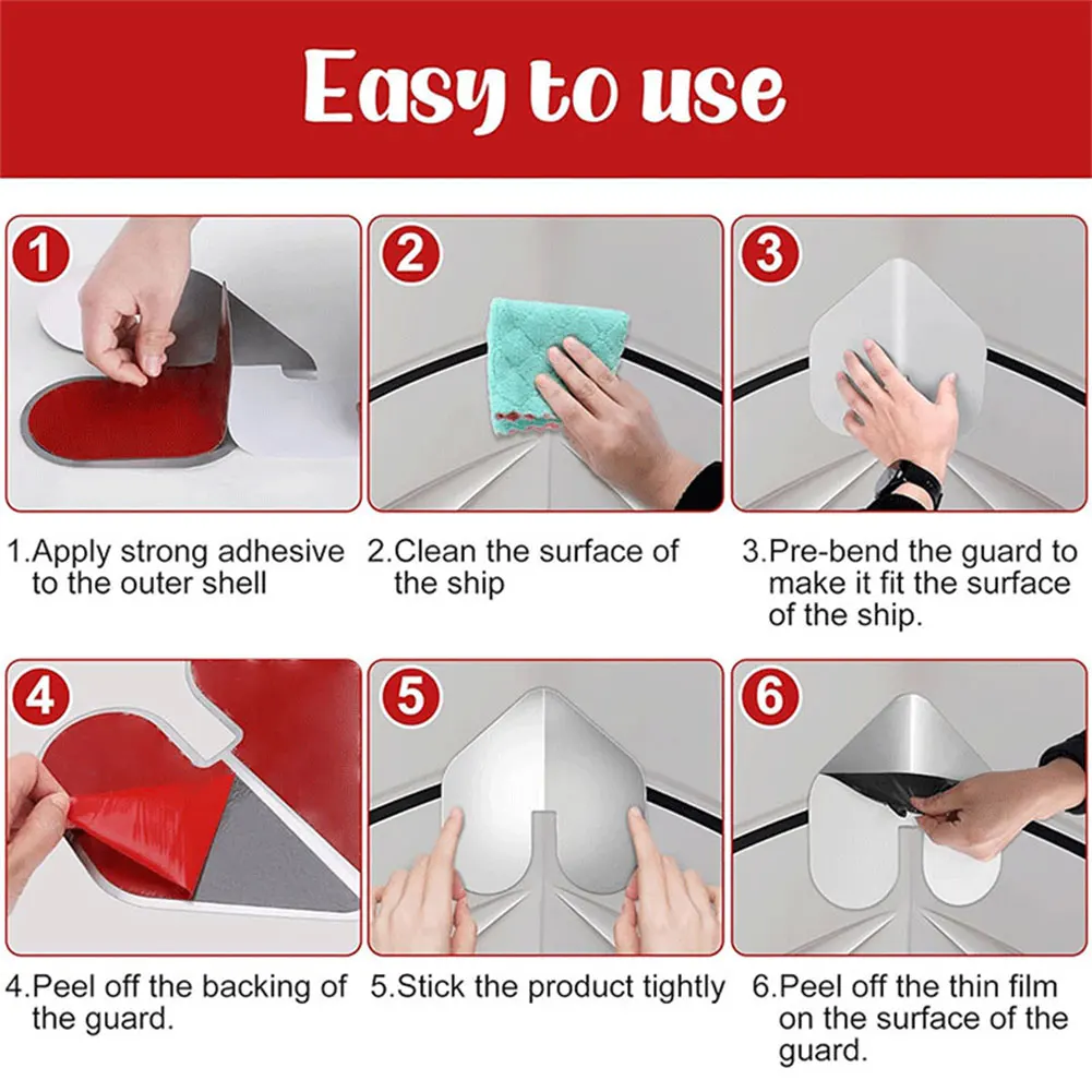 2Pcs Boat Bow Protector with Adhesive Notched Bow Guard Rust Proof Boat Hull Shield for Wear and Scratches Protection