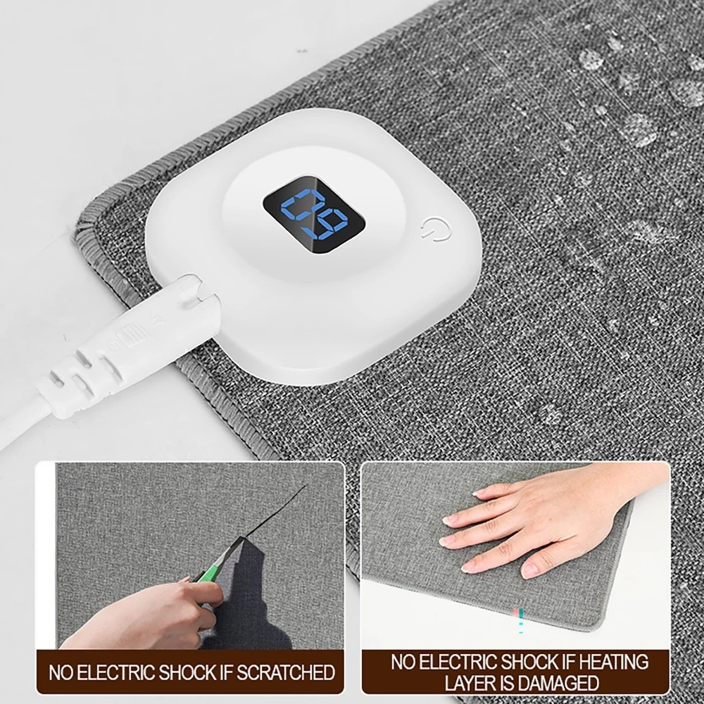 Large Adjustable Heating Mouse Pad with Rapid Heating and 4-Hour Auto Shut-Off - Winter Comfort Edition (80x33cm)