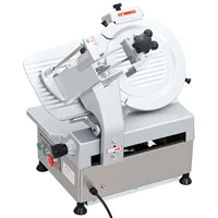 Automatic Meat Slicer, Electric Food Slicer 370W+550W, Stainless Steel, Adjustable Thickness 0-16mm, Home & Commercial Use 1
