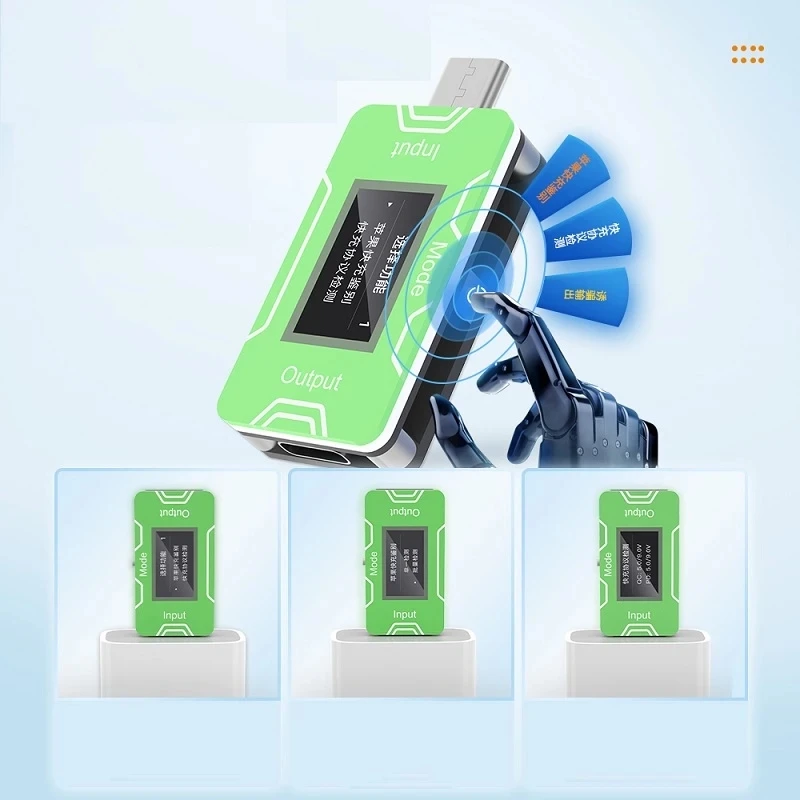 JCID JC CT02 PD Charger Detector Fast USB-C Tester Voltage Current Power Test HD OLED Screen Real Time Monitoring Tester usb charger tester