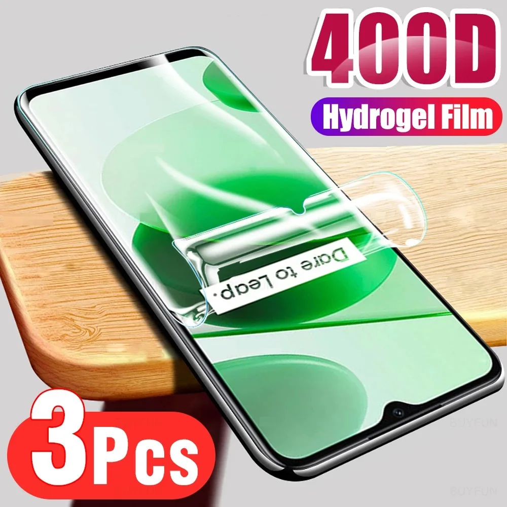 

3PCS Full Cover Hydrogel Film For Realme C2 C3 C3i C11 C12 C15 C17 Screen Protector C20 C21 C21Y C25 C25Y C30 C31 C33 C35 C55