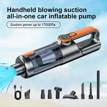 17000PA High Power Mini Vacuum Cleaner Handheld Vacuum Portable Cordless Compressed Air Duster for Car Home Office Pet 1