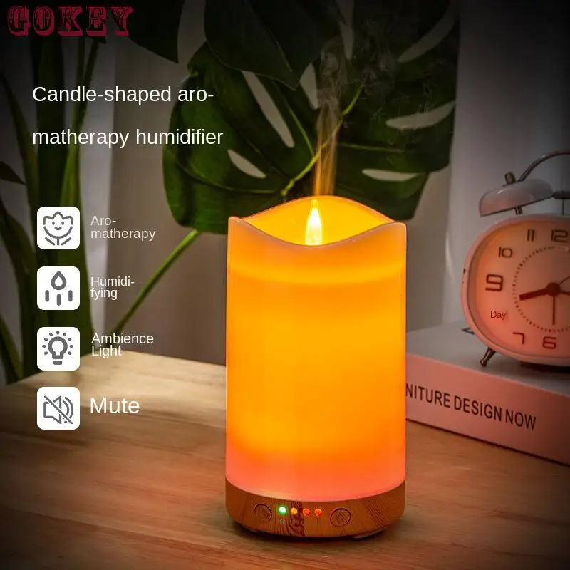 Portable Air Humidifier Candle Aromatherapy Machine Essential Oil Diffuser Home Festive Romantic Flame Lamp Equipment HAVE