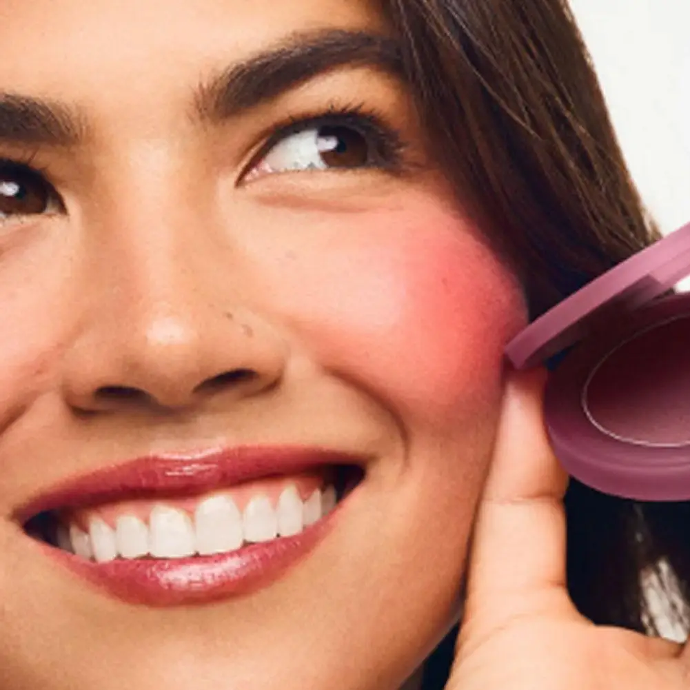 Rara beleza pitada fosco blush creme para em pó cushiony textura saltitante de longa duração natural flush ilumina a tez do rosto 2