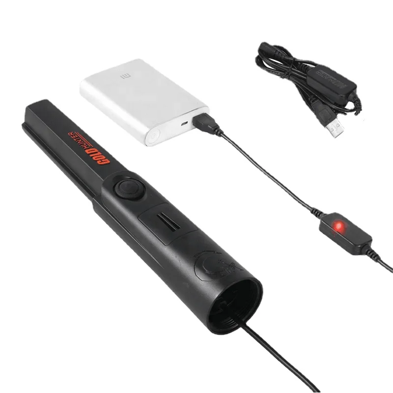 

Free Shipping USB Rechargeable Metal Detector Underground Gold Detector Waterproof Pinpointer Metal Detector with Holster