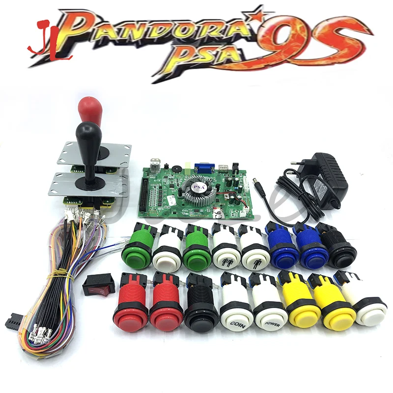 Video Tutorial 2 Player Pandora Board 9S 4260 In 1 Kit Happ Joystick Chrome Happ Button Diy Arcade Machine Home Cabinet