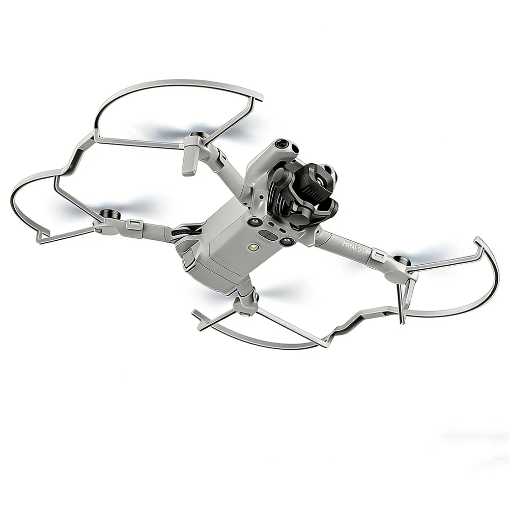 Détail des fixations des protections anti-collision pour hélices DJI Mini 5 Pro, gris, sur un drone