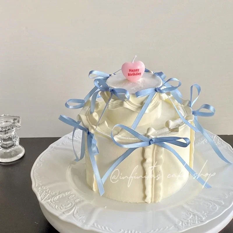 ibasenice 8ロール リボン ケーキトッパー バレンタインデーの テープ おっきなリボンのケーキ｜オーダーメイドケーキの通販なら