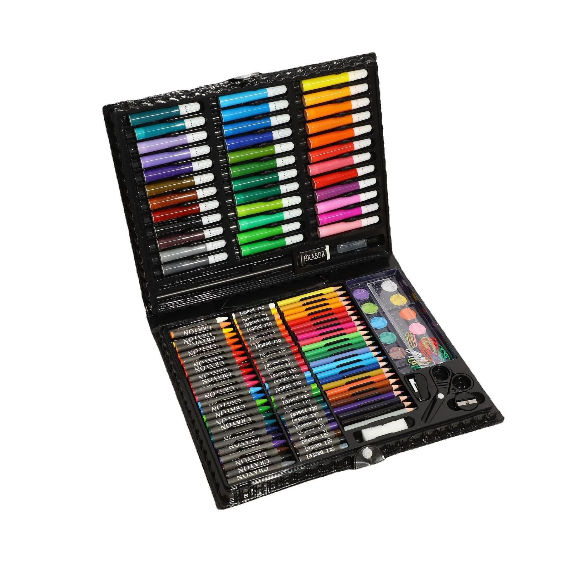 150 Pieces Kids Deluxe Artist Drawing Painting Set Portable Wooden Case  With Oil Pastels Crayons Colored Pencils Marker - Art Sets - AliExpress