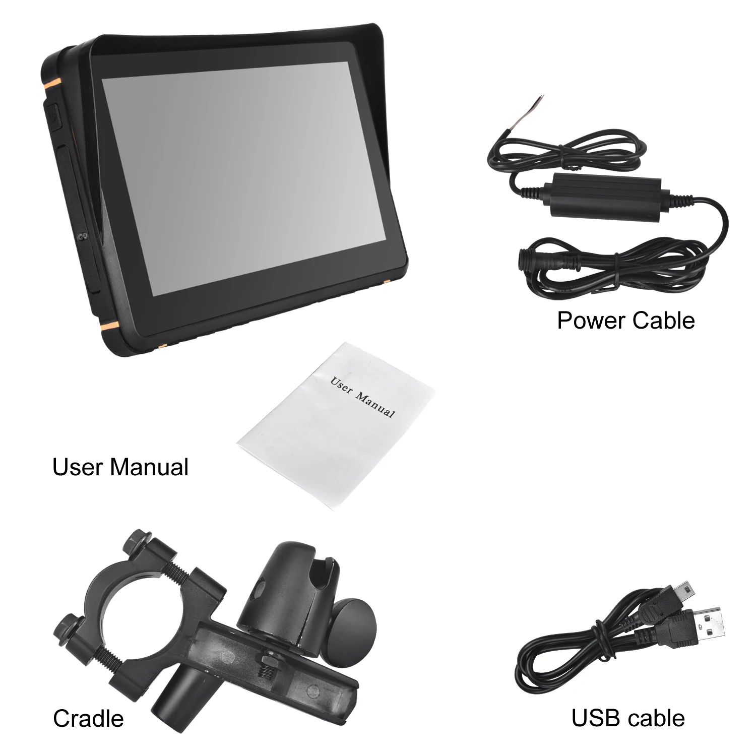7 Inch Car Gps Navigation 256M+8GB Motorcycle GPS navigation with sunshade waterproof GPS navigator
