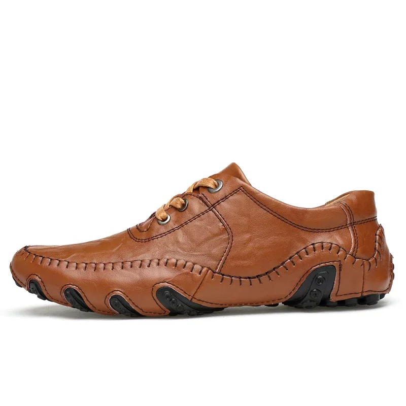 

Brand 2023 New Luxury Genuine Leather Flats Italian Mens Loafers Men Shoes Casual Fashion Slip On Driving Designer
