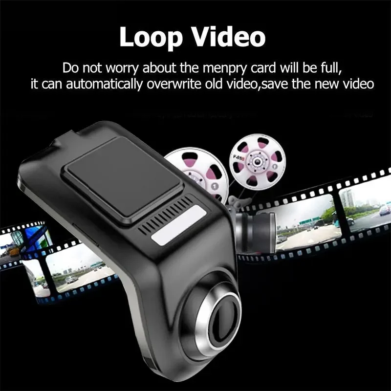 Telecamera DVR per auto Adas Dashcam 1080P U3 Android Super Night Vision Loop Registrazione Motion Detection Dash Camera - immagine 3