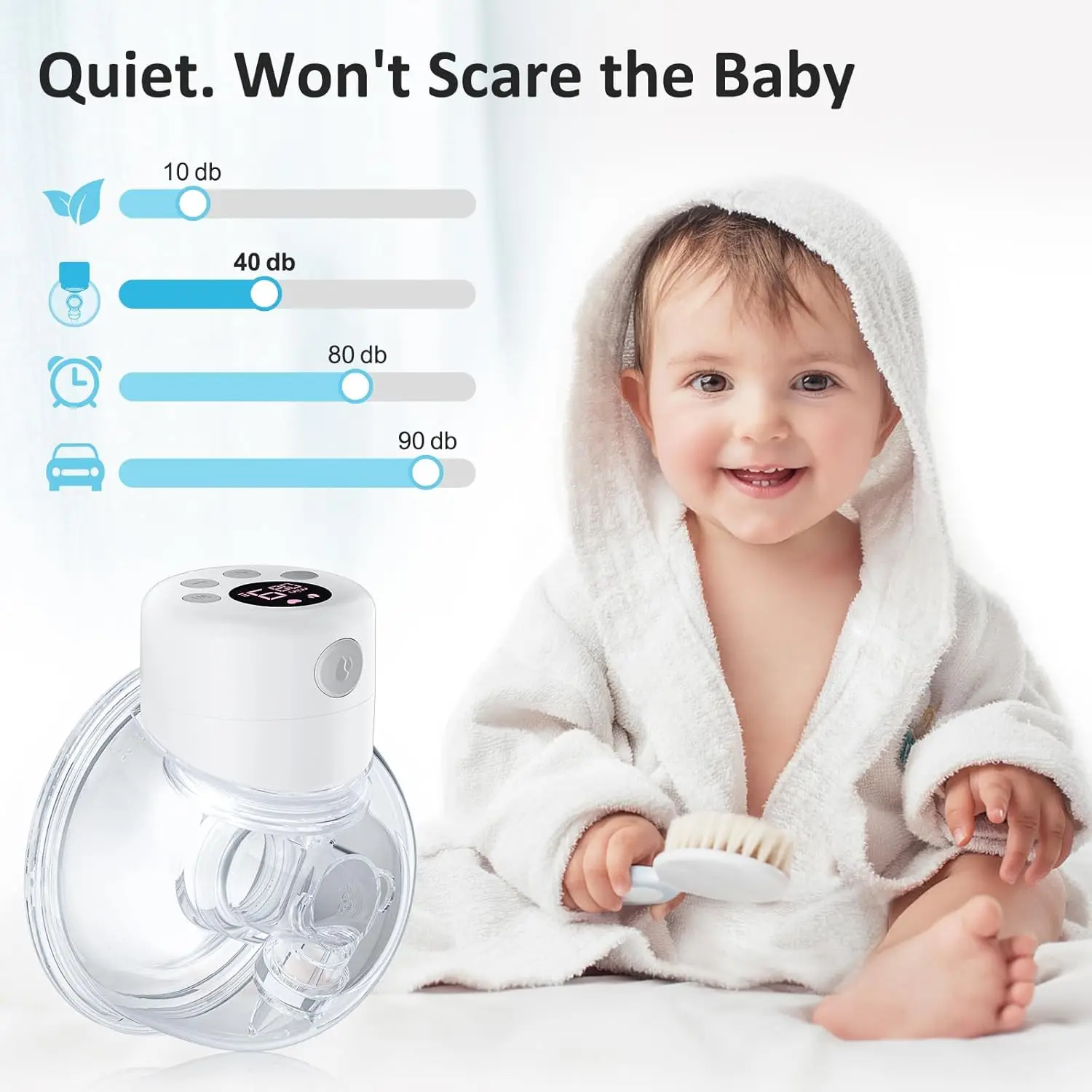 Wearable Electric Breast Pump Portable Hands Free Milk Extractor Collector BPA-free Silicone Breast Collector Wireless