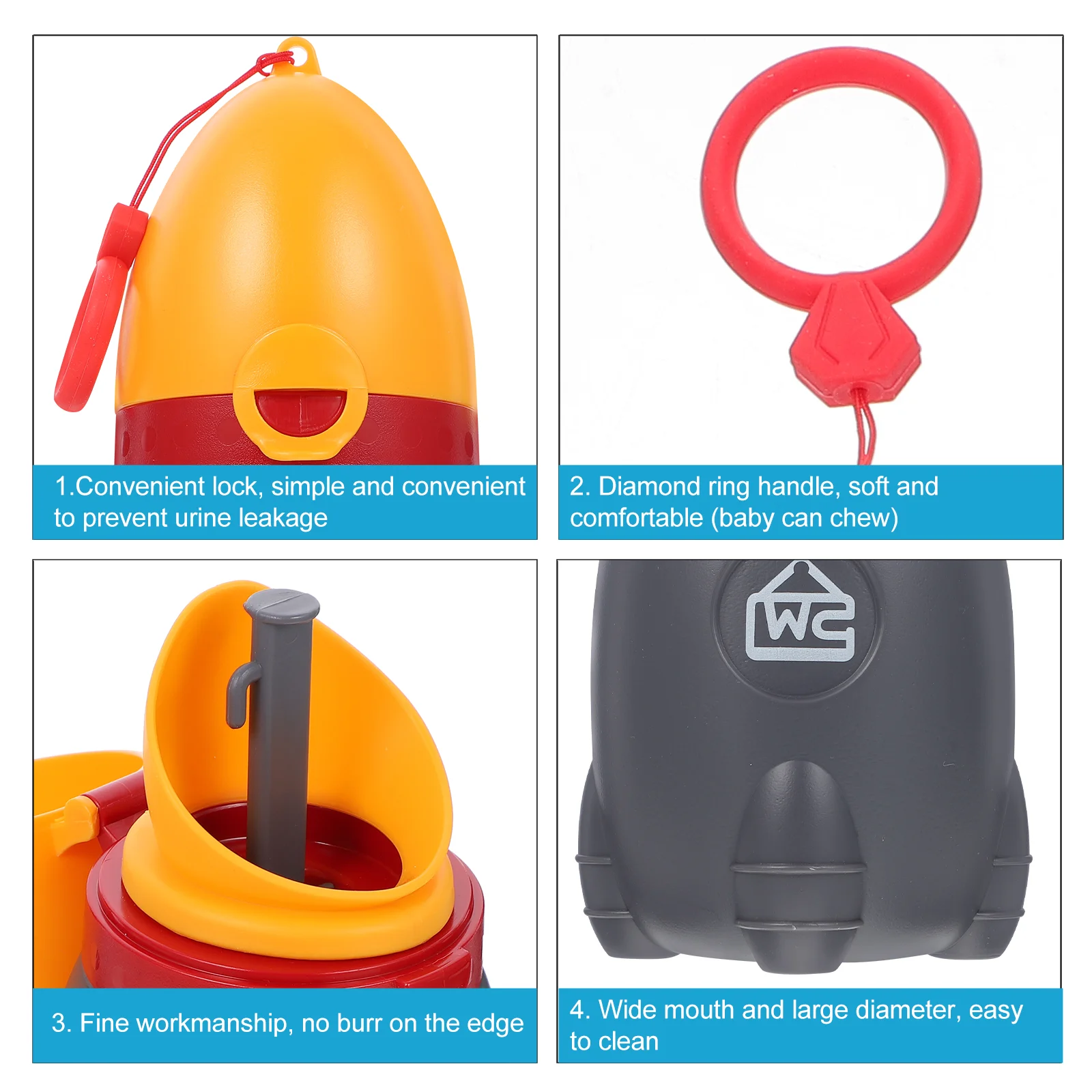 Portable Urinal Emergency Toilet Car Pee Cup Bottle Tpe Travel Potty for Kids Baby Boy 2