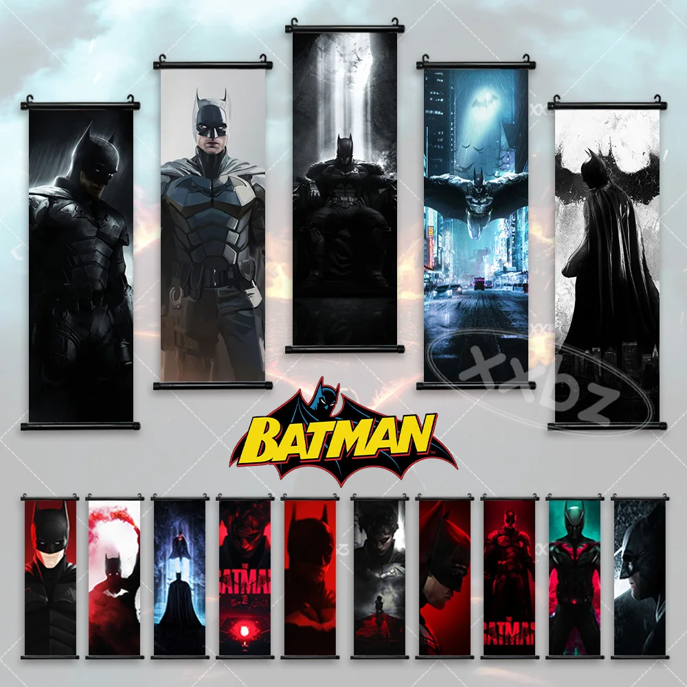 Batman Supereroe Poster Bruce Wayne Home Decor Joker Wall Artwork Justice League Hanging Painting Dark Knight Scrolls Picture