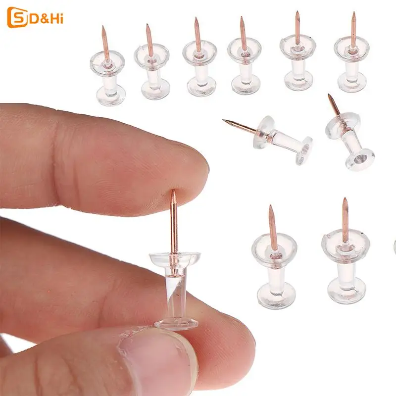 Push pins 100pcs transparent rose gold for board drawing photo wall