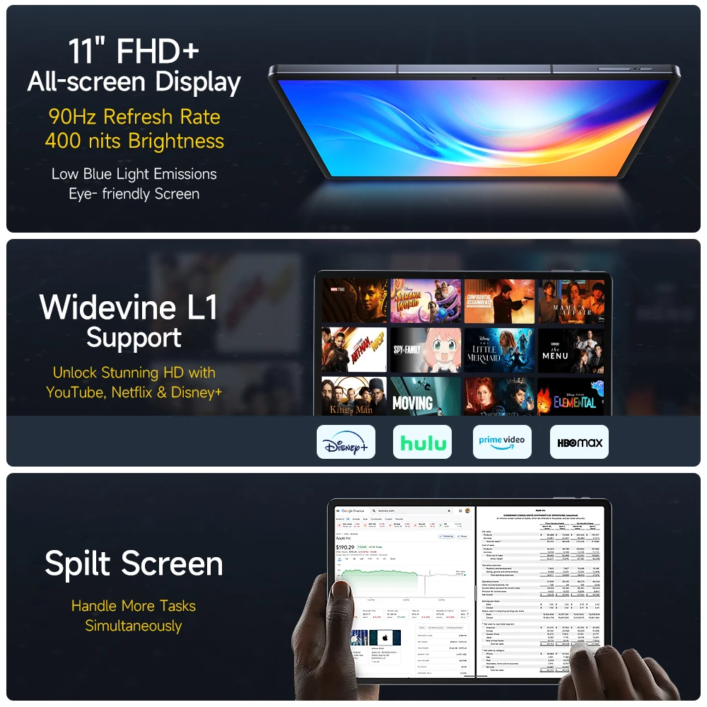 【World Premiere】Ulefone Tab A11 Pro Tablet  16GB RAM (8+8) 128GB/256GB ROM 11‘’ MTK Helio G99 Android 14 8800mAh 4G Tablet 3