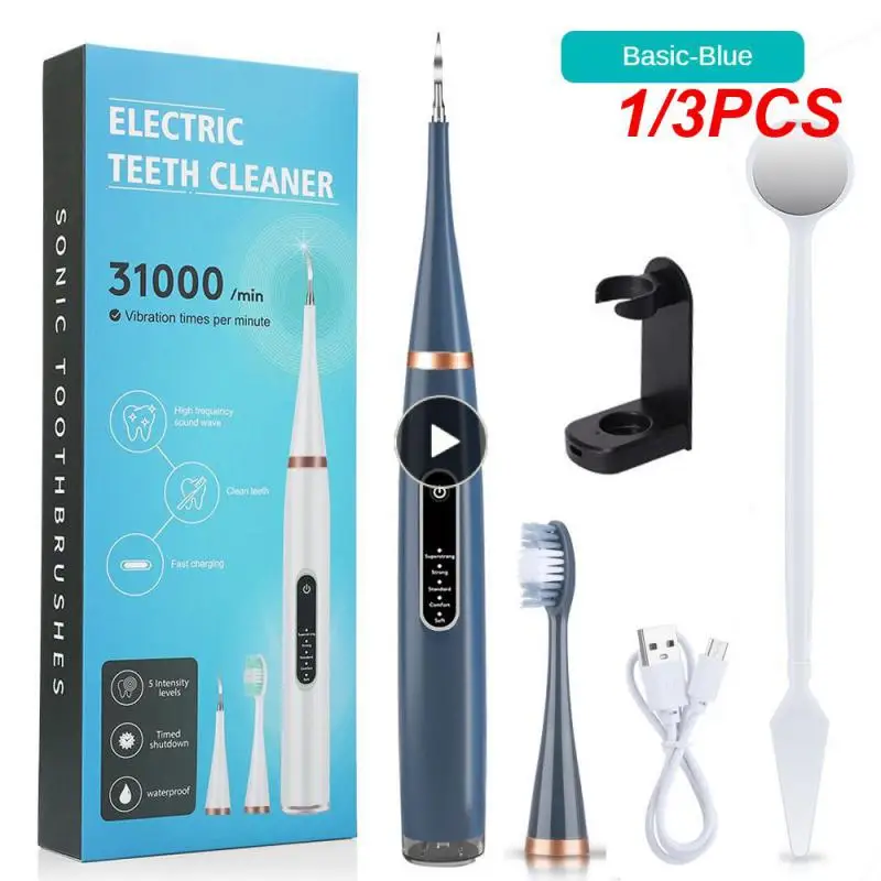 

1/3PCS Electric Teeth Whitening Calculus Scaler Plaque Coffee Stain Tartar Removal High Frequency Sonic Toothbrush Teeth