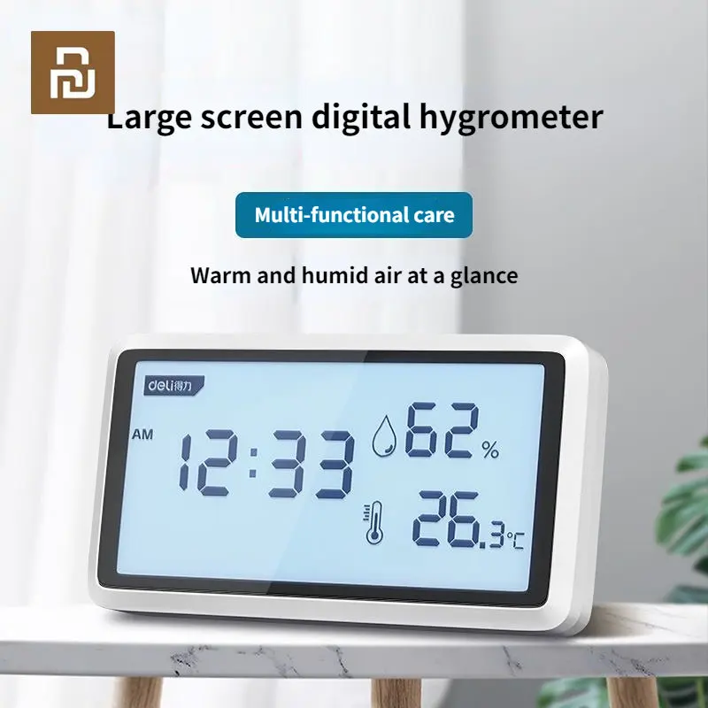 Xiaomi Deli Electronic Thermometer Hygrometer Weather Station High
