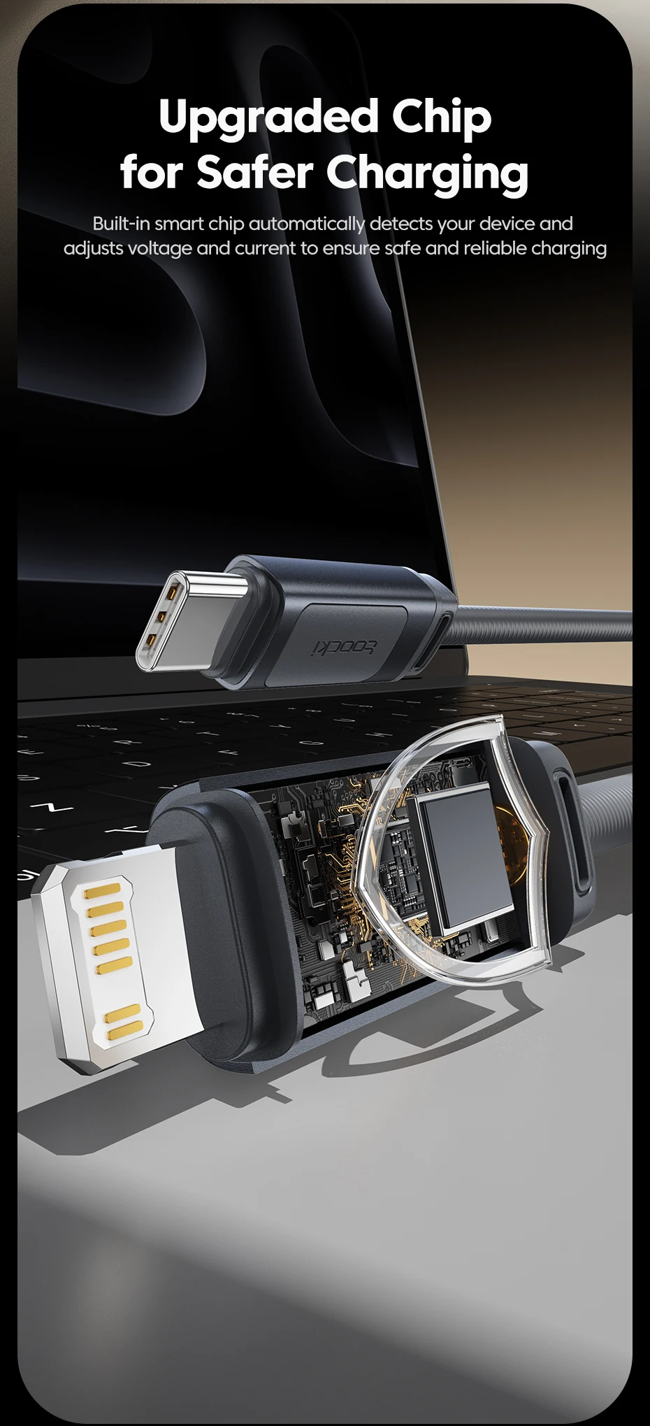 Toocki 27W USB-C-Kabel Typ C auf Lightning 480Mbps Silikon-Schnellladekabel für iPhone 14 13 12 Pro Max X 8 Plus Datenkabel – Detail 5