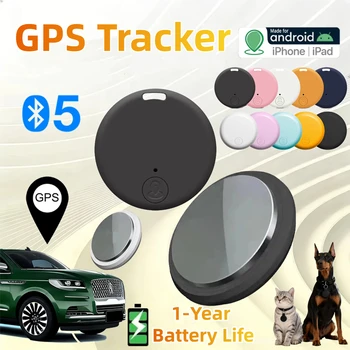 Localizzatore GPS Bluetooth 5.0 Anti-Smarrimento per Animali Domestici, Anziani, Bambini, Auto, Valigie, Portafogli, Compatibile con iOS e Android