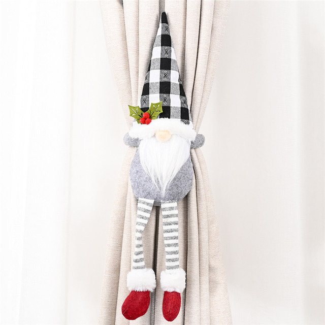 Curtain Buckle Doll Santa Elk Windows Christmas Curtain Decor Christmas Decor For Home Xmas Gift New Year Window Decoration