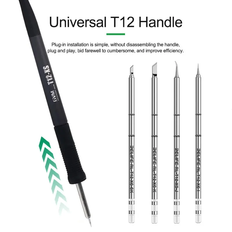 【MRF加工】12-13mm&13mmAA1台分セット！【SSR.ver2】 RELIFE RL-T12/T245 I/J/K/SK Soldering Iron Tips for Most