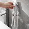 Self-adhesive Wall Mount Toothpaste Dispenser Toothbrush Holder Storage Squeezer Shaver Holder Bathroom Shelves 4