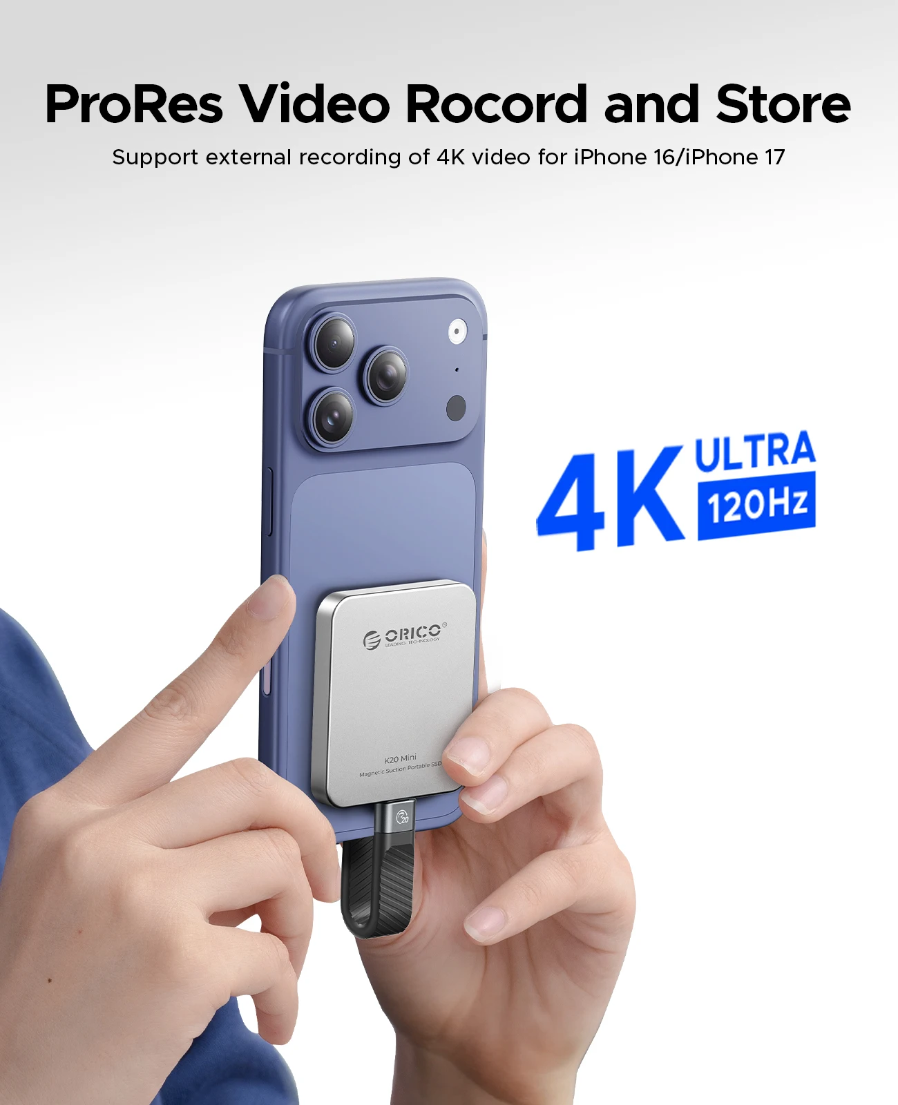 오리코 1TB 마그네틱 외장 SSD, 알루미늄 합금, 최대 2000MB/s