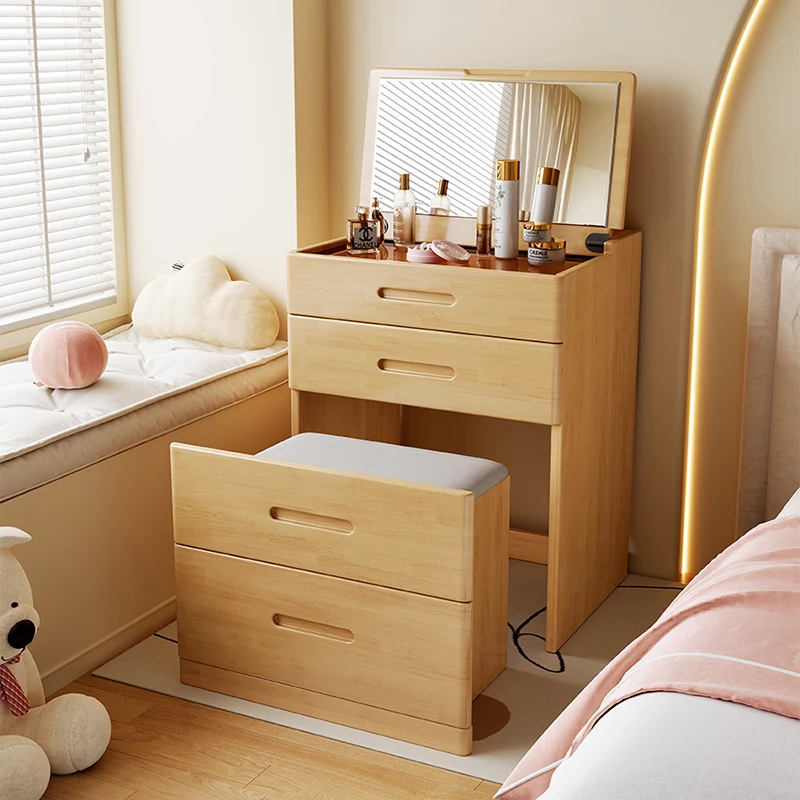 

Luxury Light Dressing Table Mirror Organizer Bedroom Drawer Dressing Table European Girls Mini Tocador Maquillaje Furniture