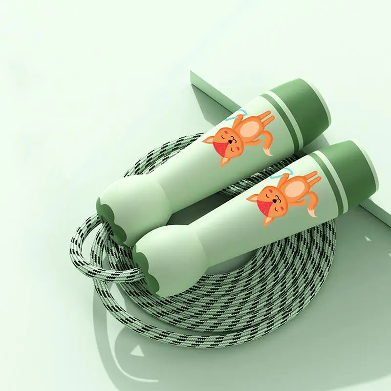Kids Jump Rope Cotton Jumping Cord Length Adjustable Soft Skipping Rope With Smooth Handles For Kids Boys Girls Children Outdoor