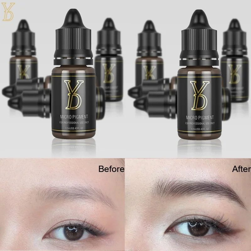 PMU Natural Eyebrow Liquid Pigment Professional Permanent Makeup Tattoo Ink Microblading Brows Organic Pigments Set Supplies tattoo ink tattoo ink pigment tattoo ink kit