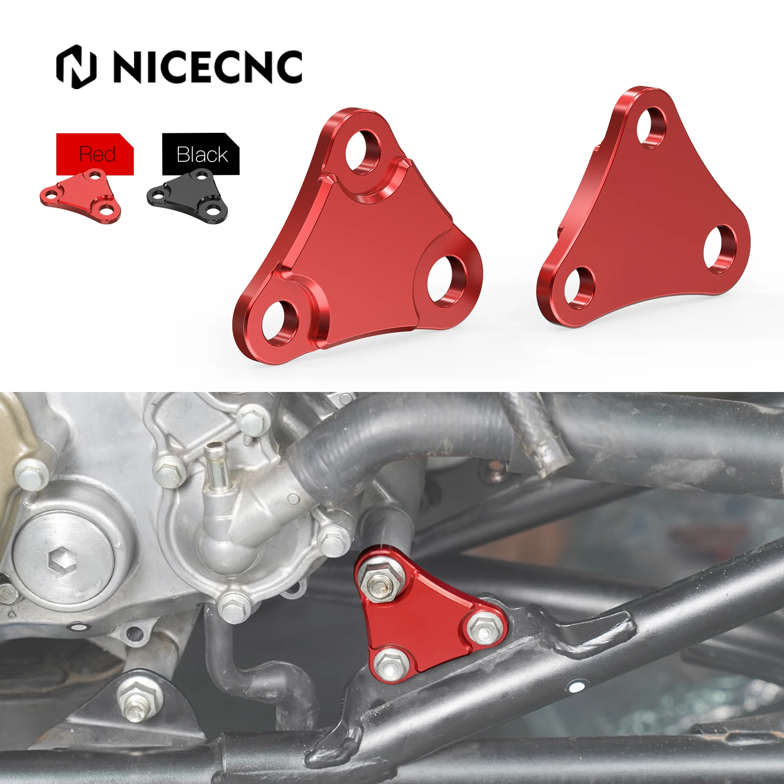 ATV For Honda TRX450R Engine Mount Brackets For HONDA TRX 450ER 450R TRX450ER 8MM Thickened Aluminum 50351-HP1-600