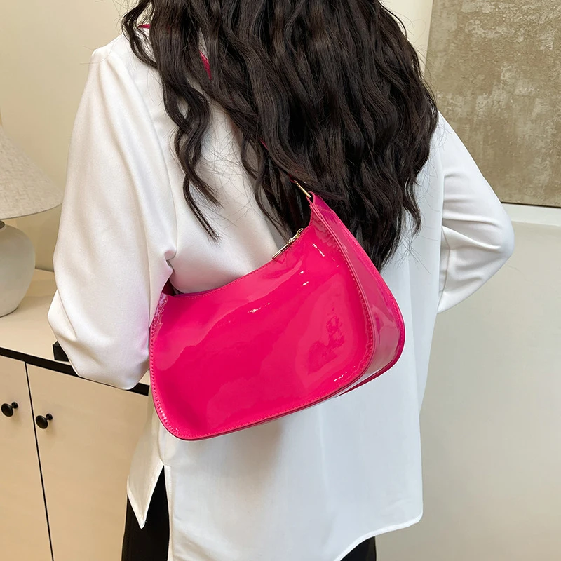 Retro Solid Color PU Leather Shoulder Underarm Bag Women's Fashion Handbags Casual Purses and Handbag Ladies Hobo Bags
