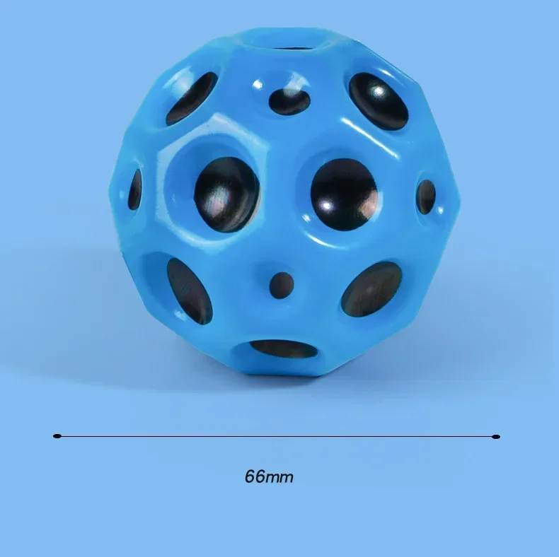 Kids High Resilience Hole Ball Soft Bouncy Ball Anti-fall Moon Shape Porous Bouncy Ball Outdoor Sport Toy Ergonomic Squeeze Toys 2