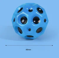 Kids High Resilience Hole Ball Soft Bouncy Ball Anti-fall Moon Shape Porous Bouncy Ball Outdoor Sport Toy Ergonomic Squeeze Toys 2
