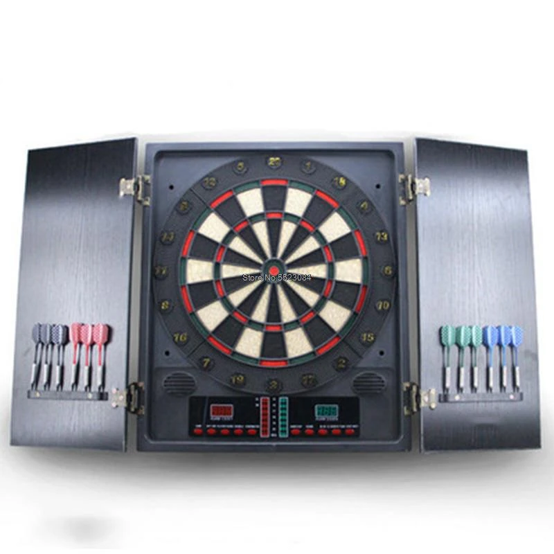 Overgang Vete dek 18 Inch Dubbele Blad Houten Deur Elektronische Dartbord 12 Veiligheid Dart  Set Elektronische Doelgroep Boord Set|Darten| - AliExpress