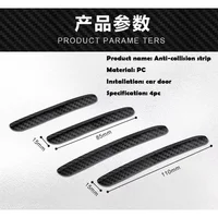 4pcs Universal Car Door strips Anti Scratch Sticker Carbon Fiber Edge Protective Strips Side Doors Moldings Scuff trim Stickers 3