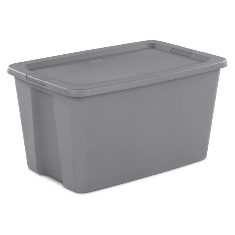 Sterilite 30 Gallon Tote Box Plastic, Gray 