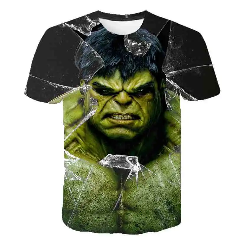 Classic Marvel Hero Hulk 3D Printed Kids T-shirt Top Daily Casual Boys and Girls Round Neck Short Sleeve 4