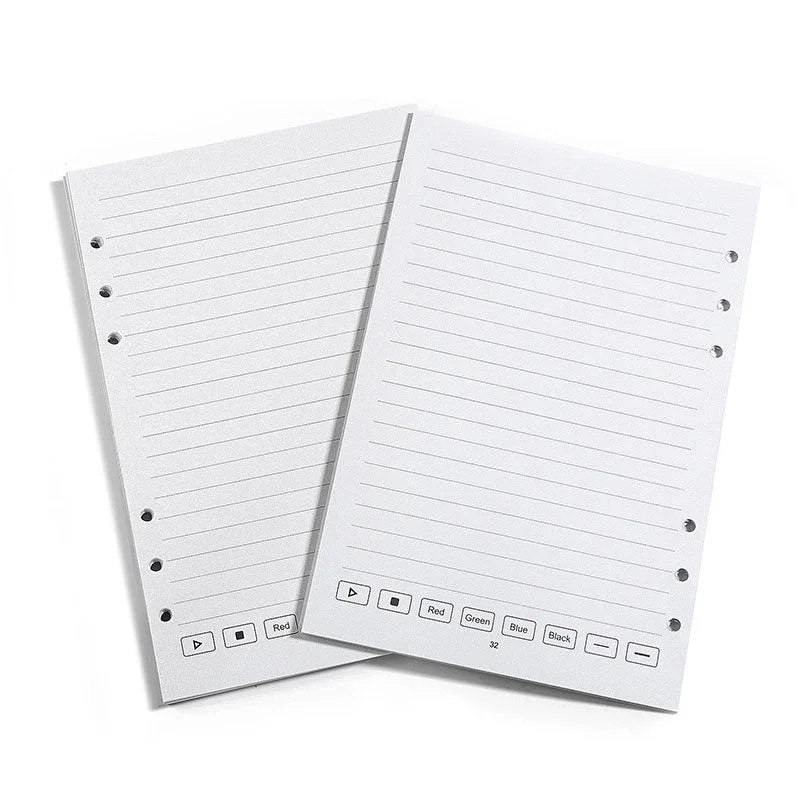 Erasable A5 6-Ring Refillable Notebook with PU Cover