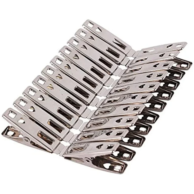 Stainless Steel Clothes Pegs Pins  Stainless Steel Hanging Clips - 6pcs  Cloth Clip - Aliexpress