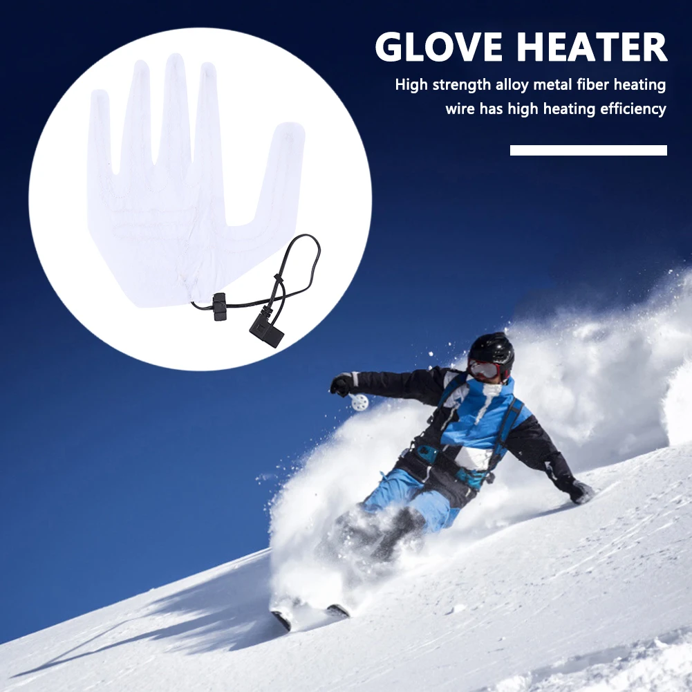 Winter Warm White Composite Fiber Heated Gloves Pad for Ski Hiking