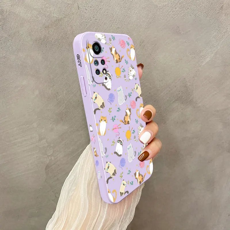 Charming Cat Pattern Phone Case - Stylish and Durable Cover