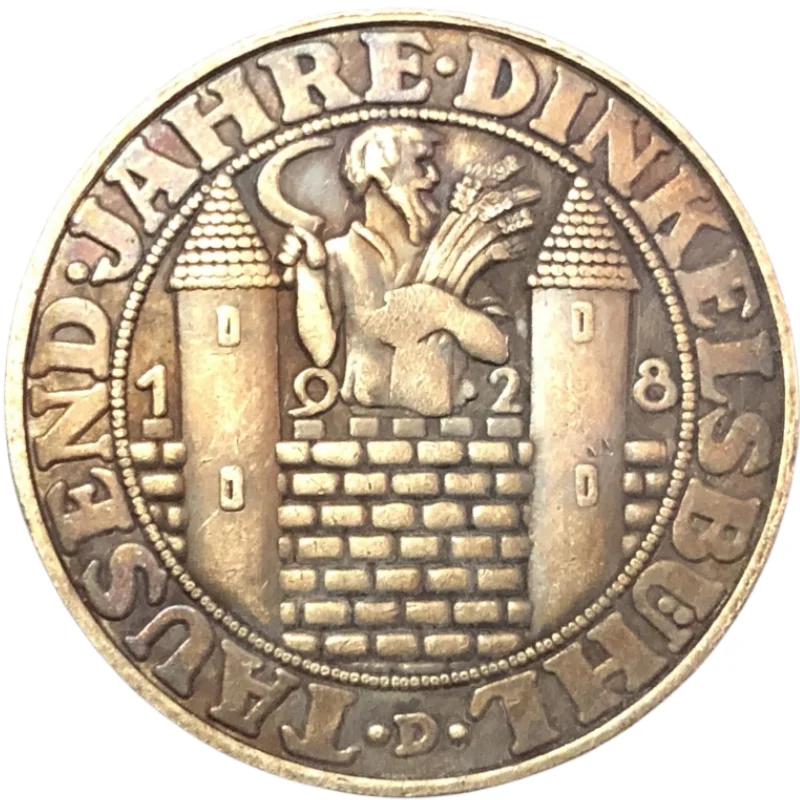 1928 Germania 3 Moneta Per Fotocopie Reichsmark Dinkelsbuhl