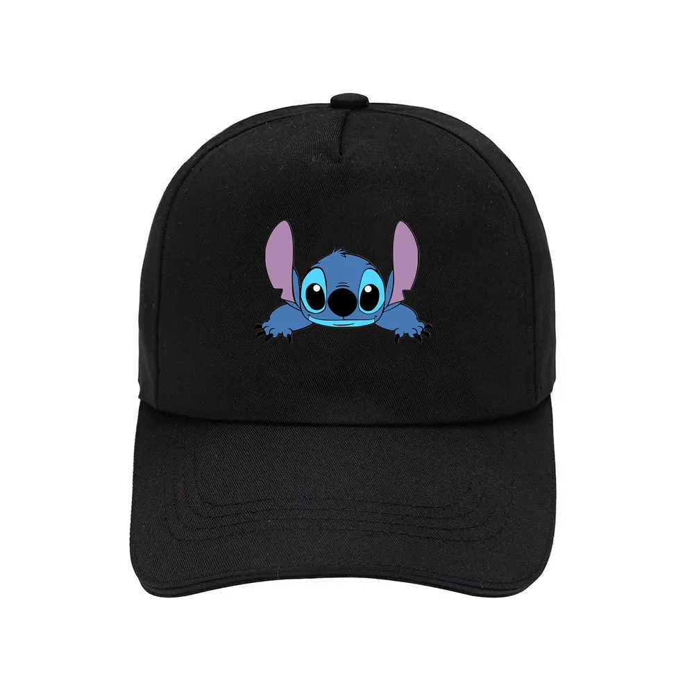 

Disney Stitch Casual Hat Kawaii Anime Figures Baseball Caps Breathable Snapback Sun Hats Adjustable Peaked Cap Unisex Kids Gifts