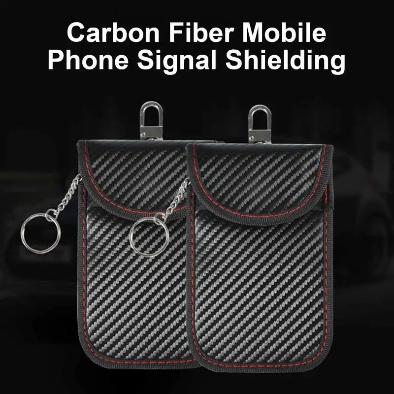 

Car Key Pouch Double Sid Car Key Protector Bag For Key Fob Cage Protector RFID Signal Blocking Key Fob Protector For Car Key